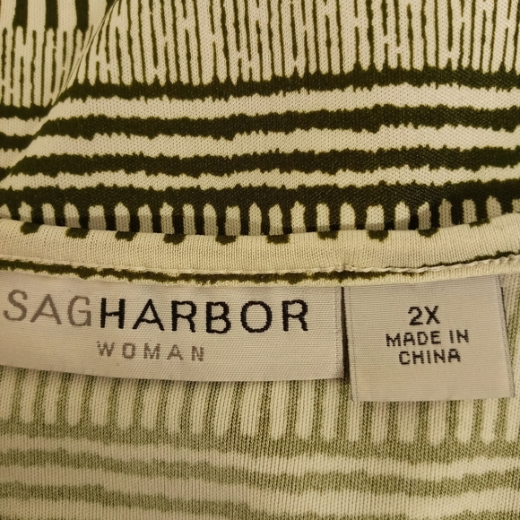 2X Sag harbor Woman African print sleeveless round neck casual to dressy top - Picture 6 of 9